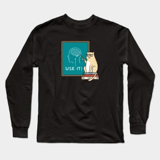 Cat and brain Long Sleeve T-Shirt